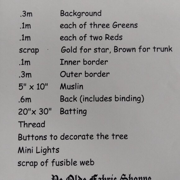 Vintage Christmas Tree Quilted Wall Hanging Sewing Pattern by Patchwork Puppy - Picture 5 of 8